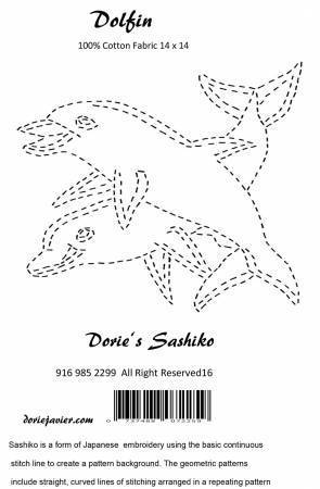 Sashiko Panel Dolfin