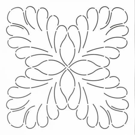 Quilt Stencil Feder für Eckblöcke 9" 23 cm