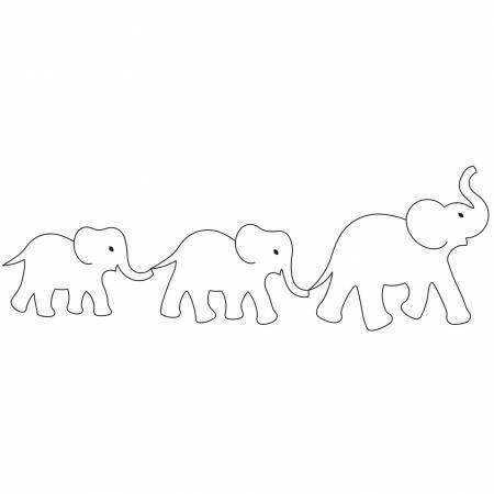 Quilt Stencil Elefantenparade Höhe 10 cm