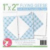 1" x 2" Flying Geese Quilt Block Foundation Paper