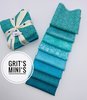 Grit's Mini's Stoffpaket TÜRKIS Insgesamt 60 cm