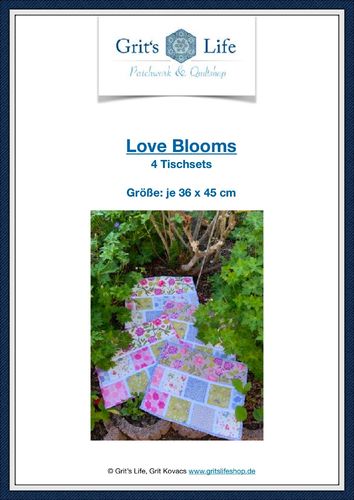DOWNLOAD Anleitung Love Blooms 4 Tischsets
