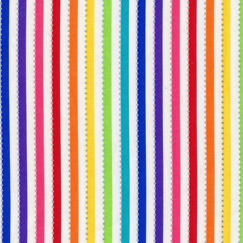 White Rainbow Becolorful Strips Jacqueline de Jonge