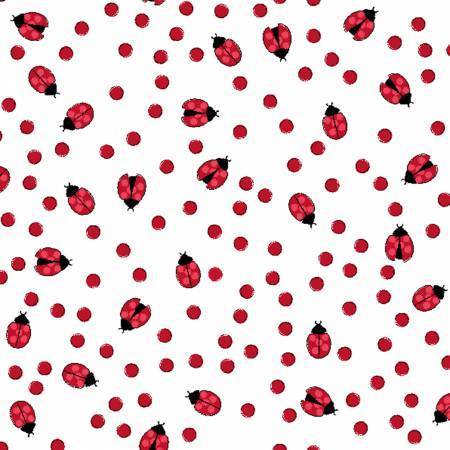 Ladybug Mania Marienkäfer Punkte Rot auf Weiß