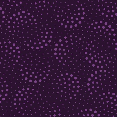 Dark Eggplant Half Moon Dots Clothworks - Lila
