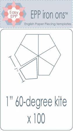EPP Iron Ons aufbügelbar 60° für 1 Inch Hexagons