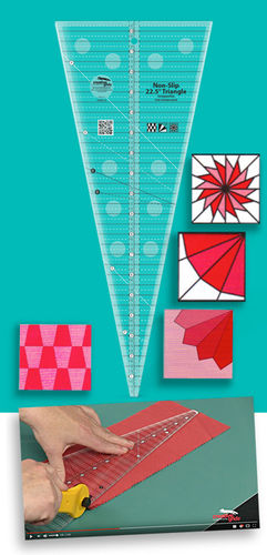 Non Slip Creative Grids 22,5° Triangle Ruler