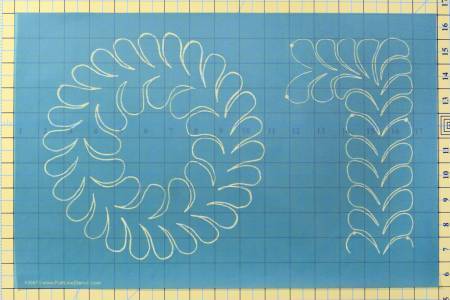 Full Line Stencil Feather Wreath and Easy Feather Border für Pounce Powder