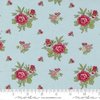 I Believe in Angels Bunny Hill Design Floral Roses Blau