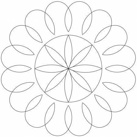 Quilt Stencil Flower Circle Durchmesser 7 Inch