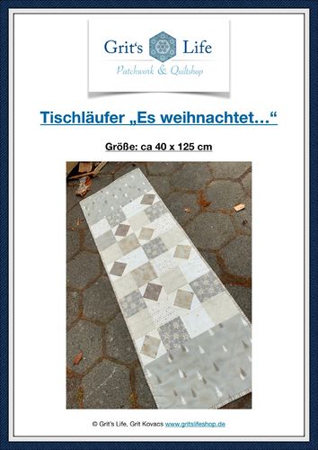 Download Anleitung Tischläufer "Es weihnachtet..."