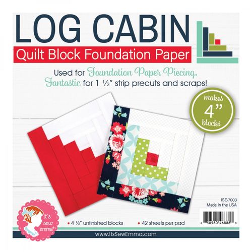 Quilt Block Foundation Paper Log Cabin 4 Inch Blöcke