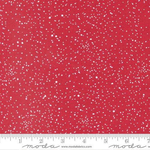 Blizzard Sweetwater Moda Rot kleine weiße Punkte