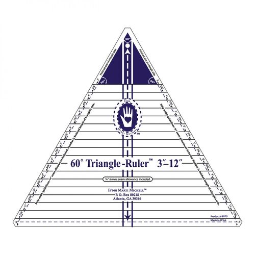 Triangle Ruler 3 bis 12 Inch 60 Grad Marti Michell