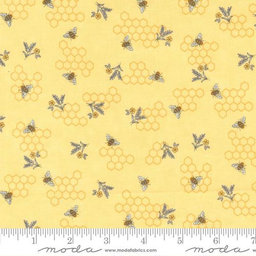 Honey & Lavender Deb Strain Moda Bees Honeycomb Yellow