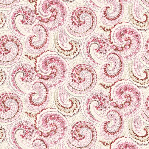 Clothwork French Roses PINK PAISLEY