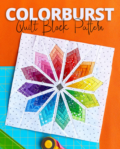Anleitung Colorburst Quilt Block Pattern Sassafras Lane Design