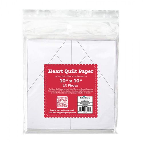 Lori Holt Heart Quilt Paper 10 x10 inch