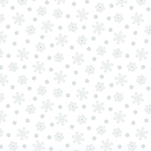 Quilter´s Flower V Henry Glass Fabrics White on White Small Snowflakes